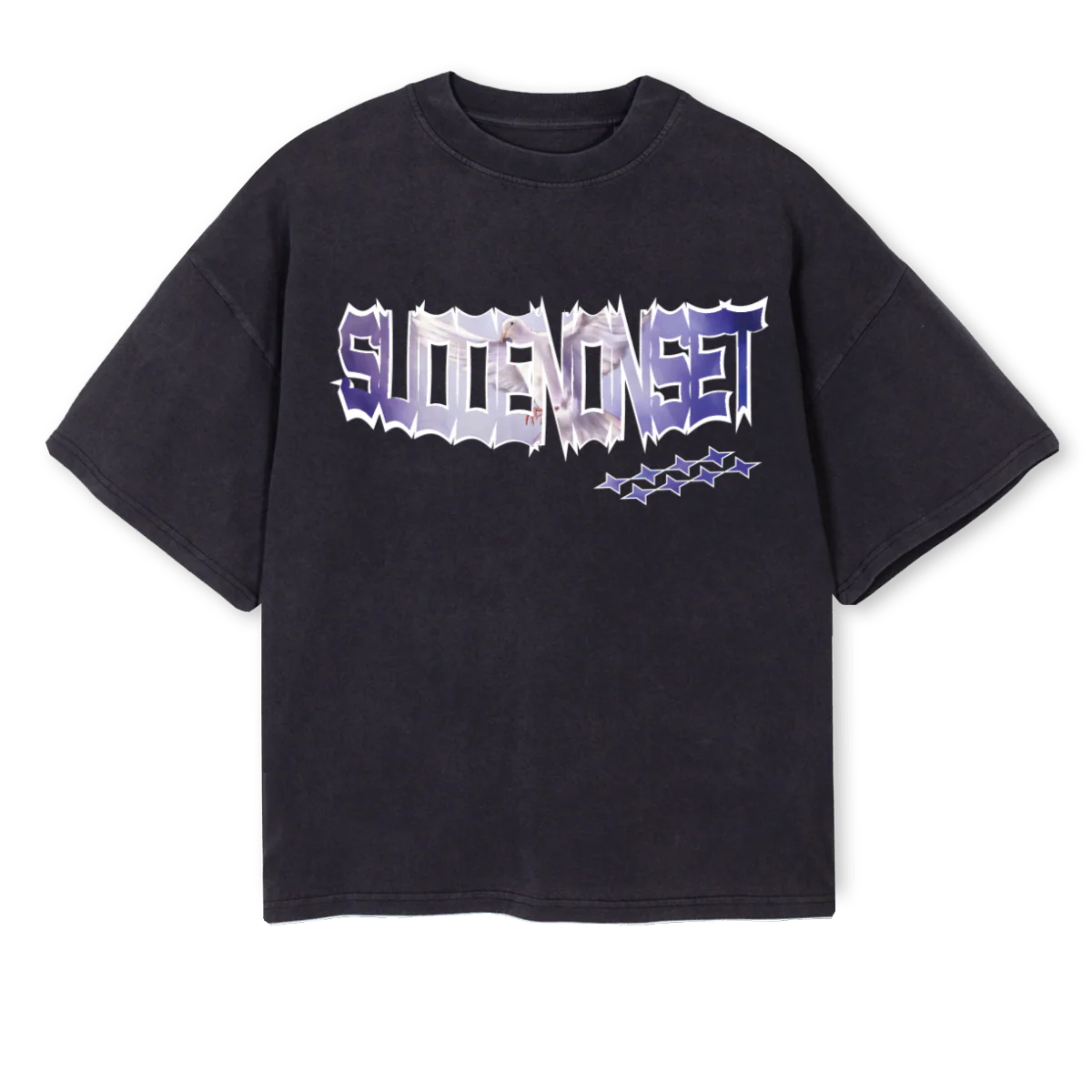 SK Vintage Black Oversized Boxy Tee.