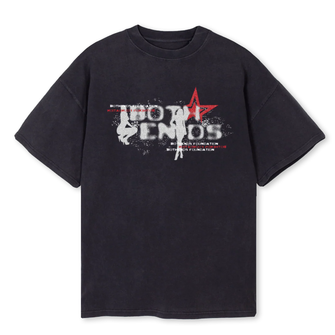 SKANONSAOVNAOWN Vintage Black Oversized Tee.