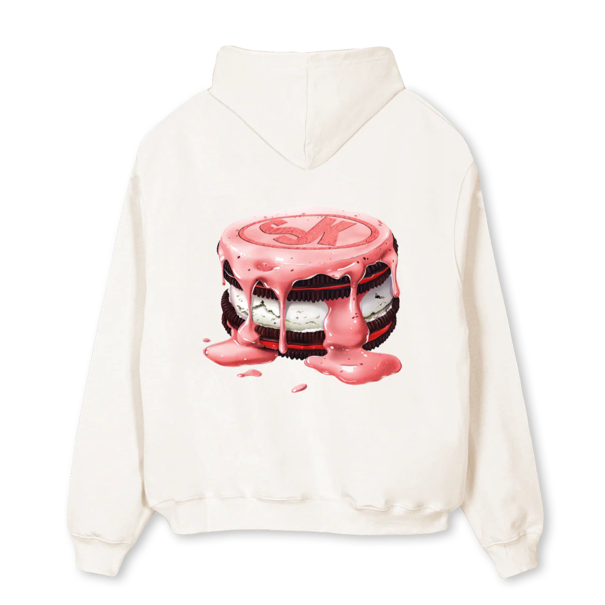 SKCOOKIESHOODIEBRG Vintage White Oversized Hoodie. - Image 2