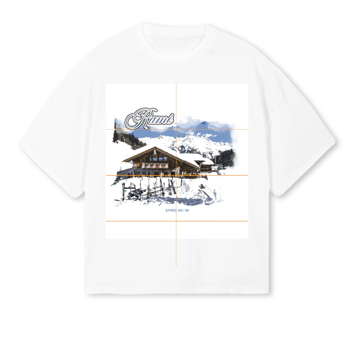 SKII White Oversized Boxy Tee.