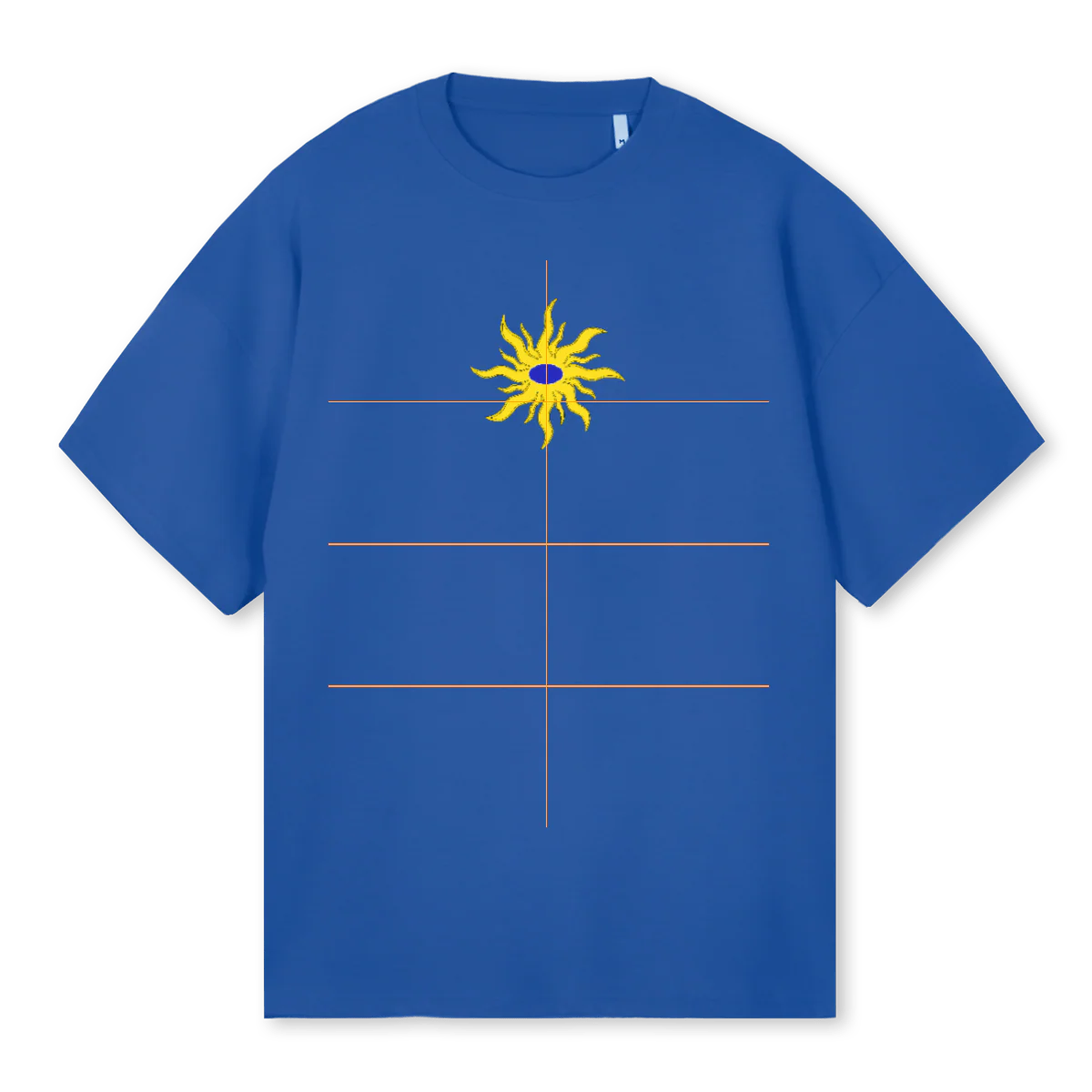 SKIMHOMIESDESIGN Cobalt Blue Oversized Tee.