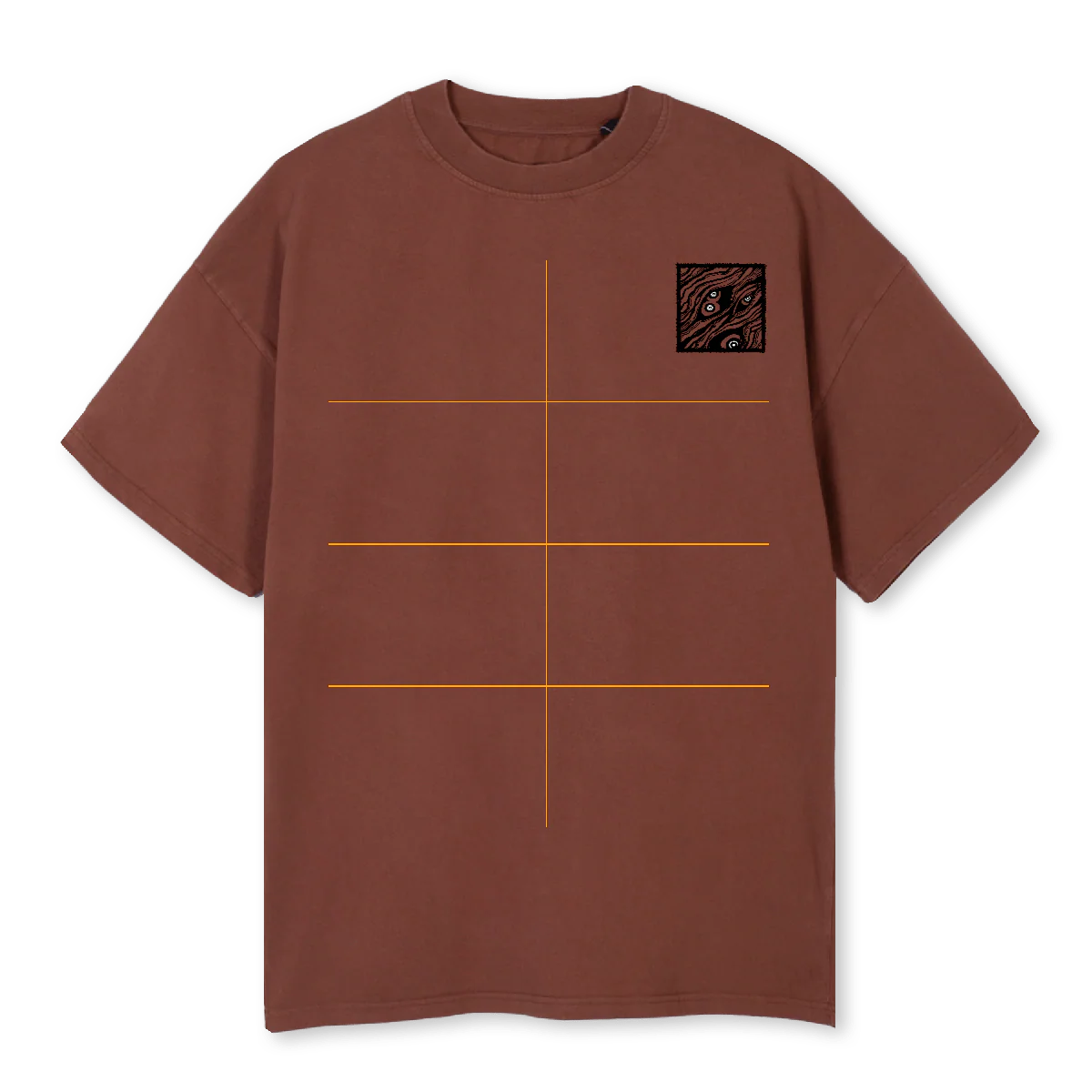 SKIN Vintage Brown Oversized Tee.