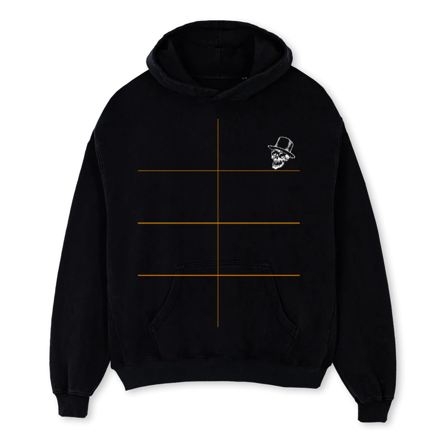 SKUL Black Oversized Hoodie.