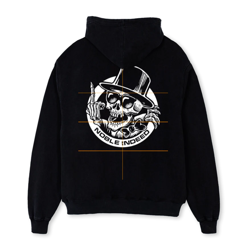 SKUL Black Oversized Hoodie. - Image 2
