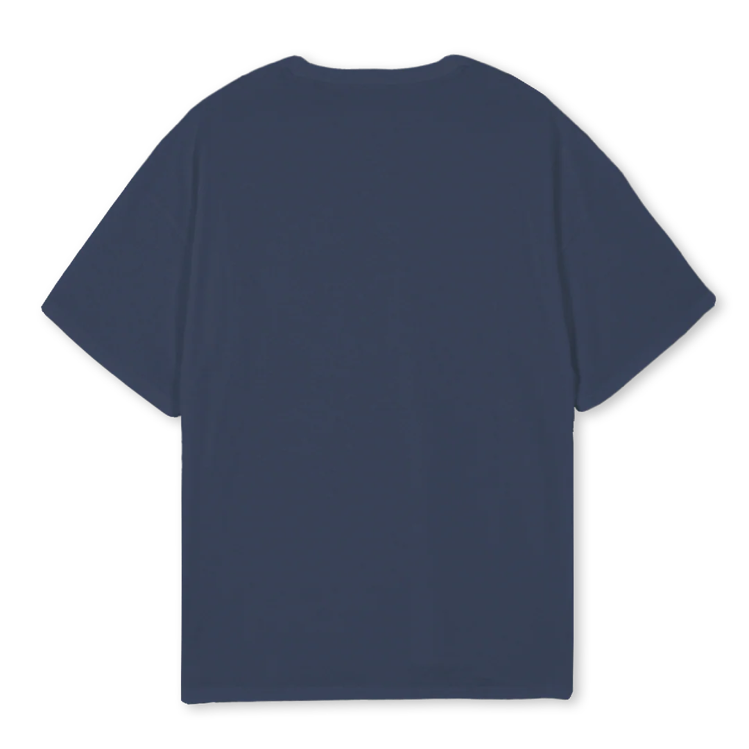 SKULLCROSSBONESHAIR Navy Blue Oversized Tee. - Image 2