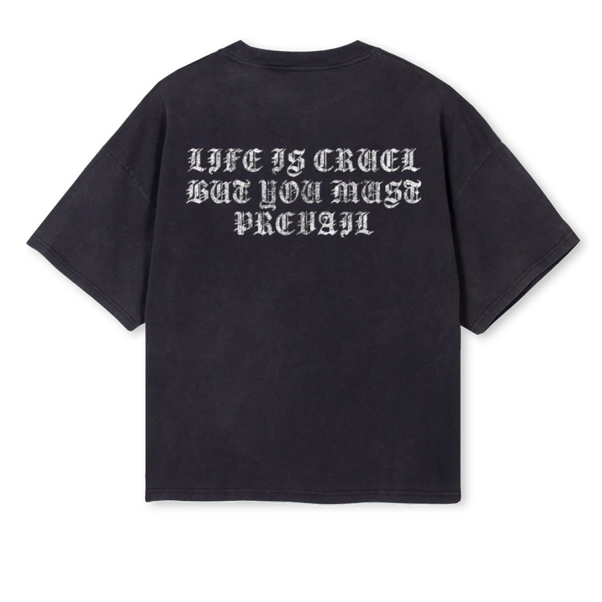 SKULLMODEL Vintage Black Oversized Boxy Tee. - Image 2