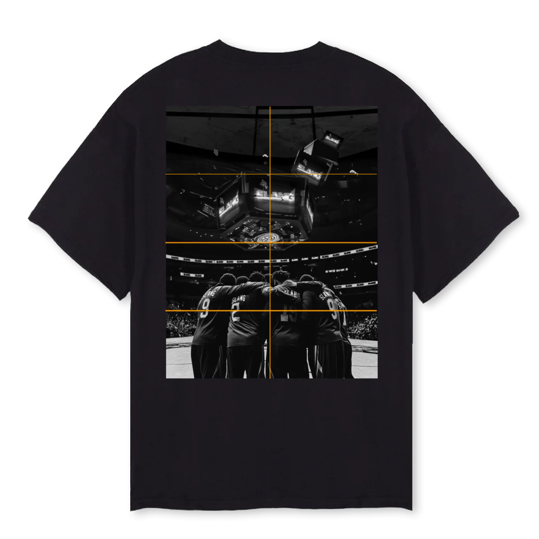 SLANG HUDDLEXL Black Oversized Tee. - Image 2