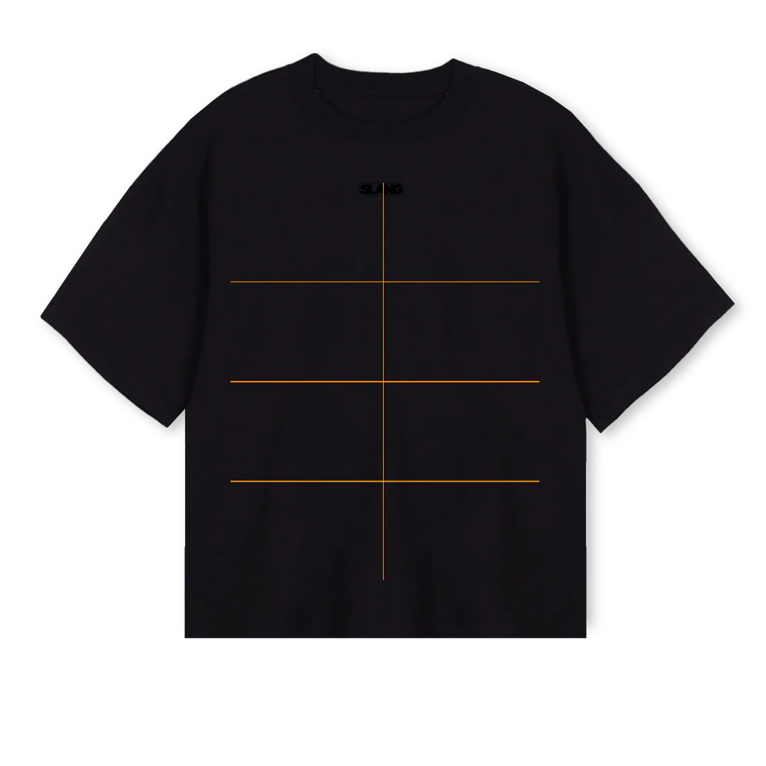 SLANGFEMMEBLACK Black Oversized Boxy Tee.