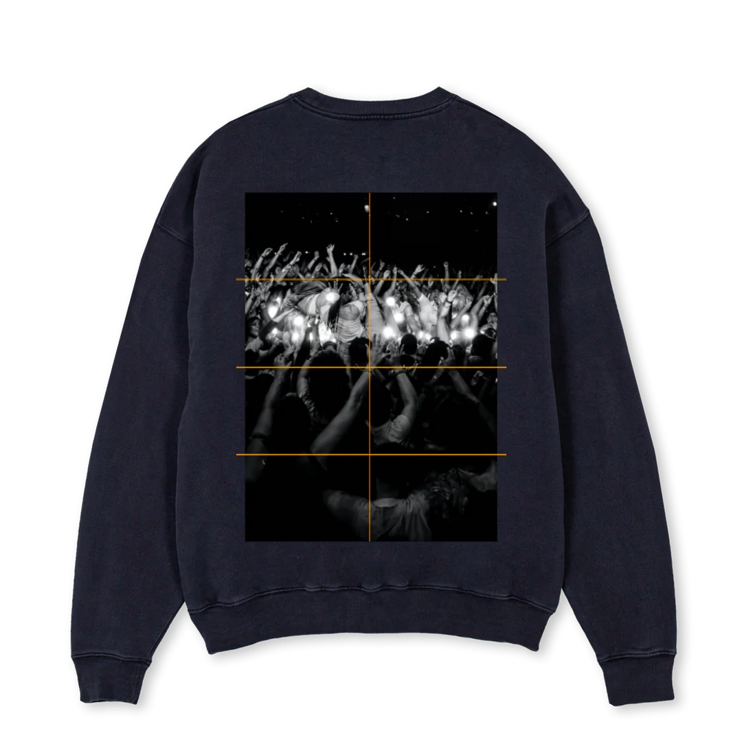 SLANGFEMMEBLACKCREW Vintage Black Oversized Crewneck Sweater. - Image 2