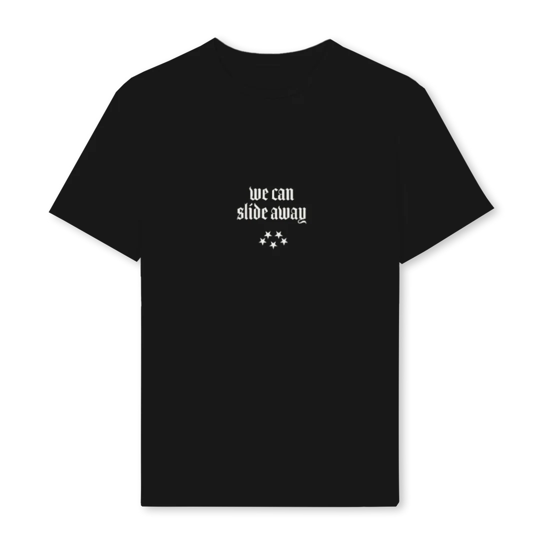 SLIDE Black Regular Tee.
