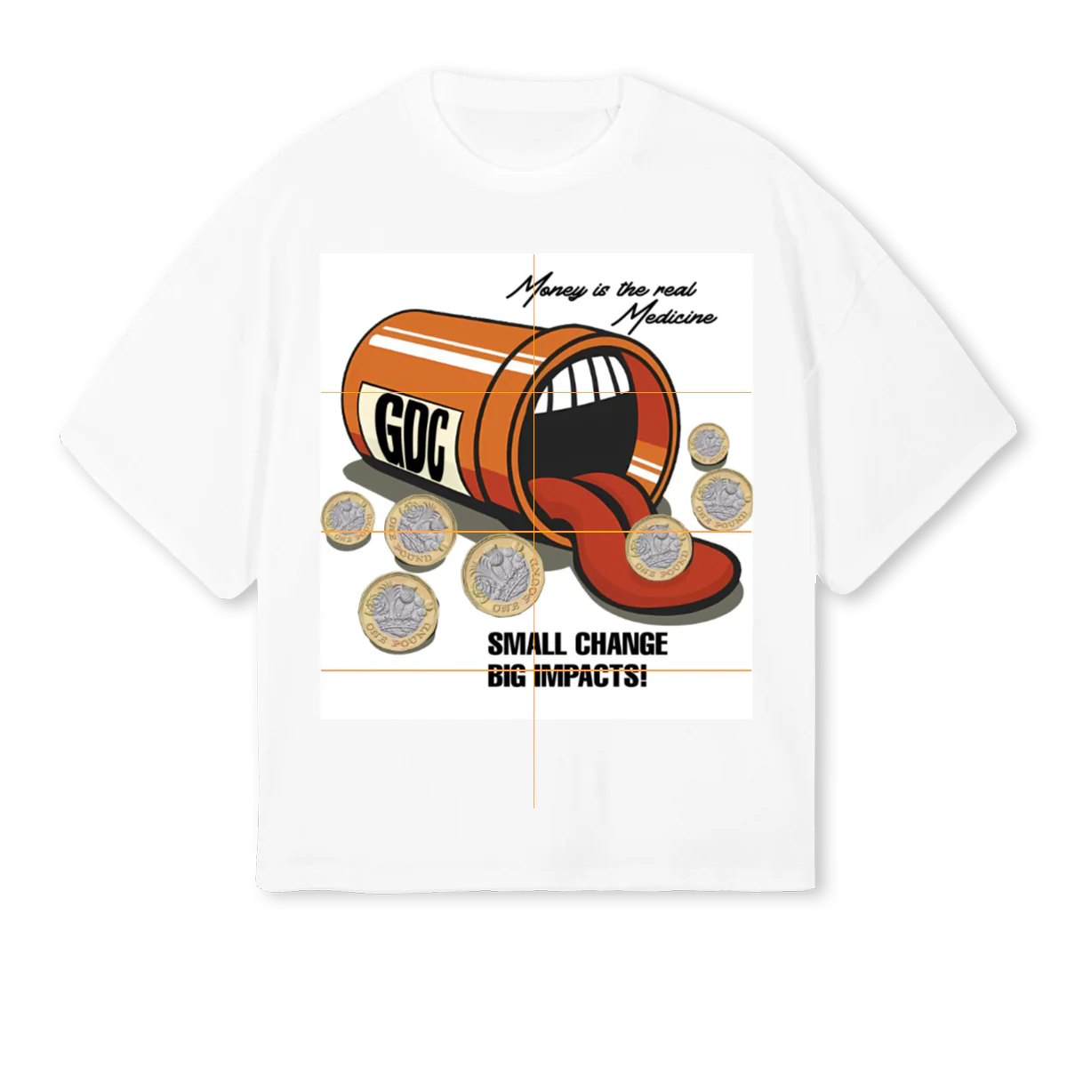SMALL CHANGE  White Oversized Boxy Tee.