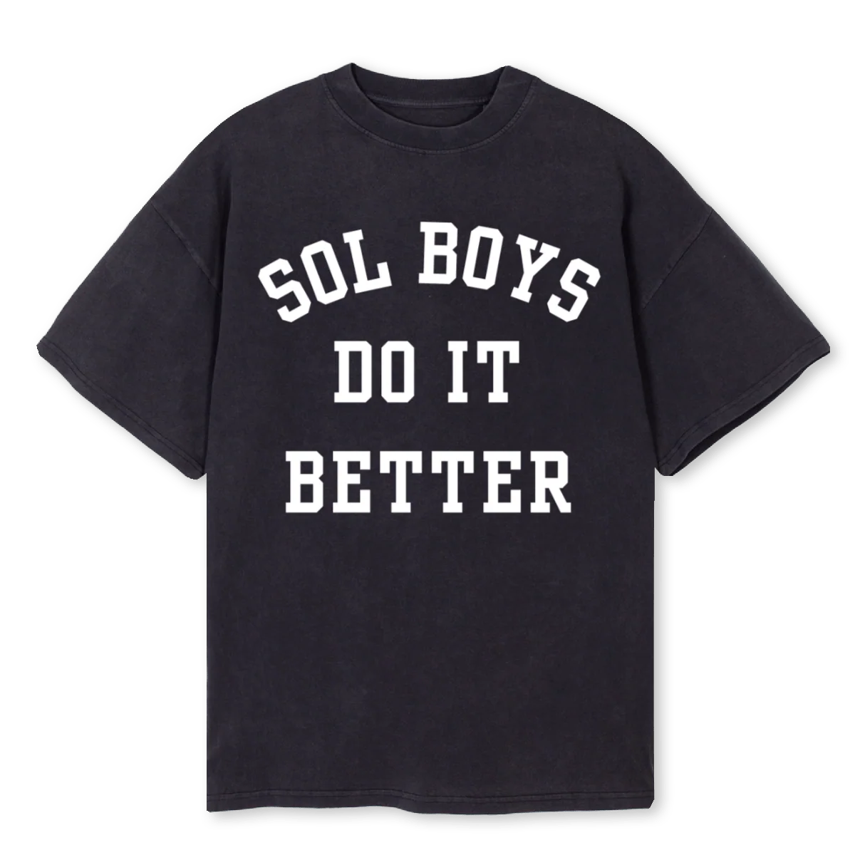 SMCDOITBETTER Vintage Black Oversized Tee.