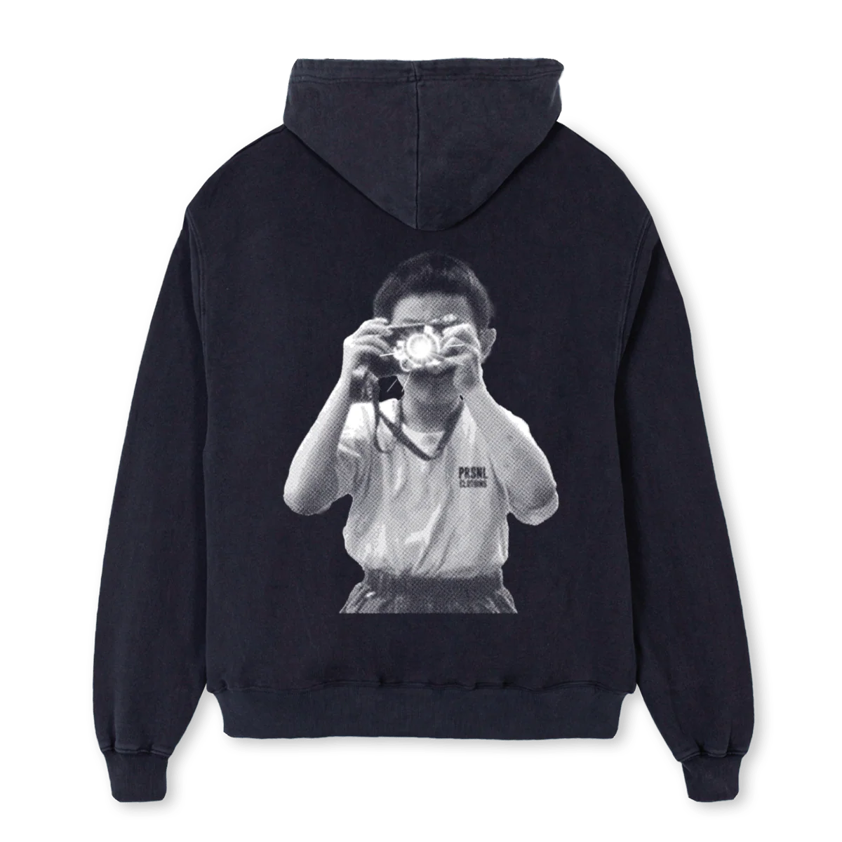 SMILEPRSNLSAMPLE Vintage Black Oversized Hoodie. - Image 2