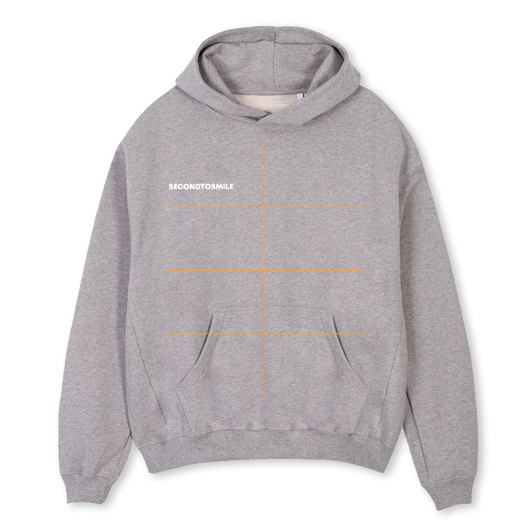 SMILINGSTRANGERGRAY Grey Marl Oversized Hoodie.