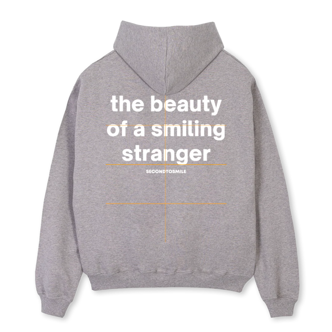 SMILINGSTRANGERGRAY Grey Marl Oversized Hoodie. - Image 2