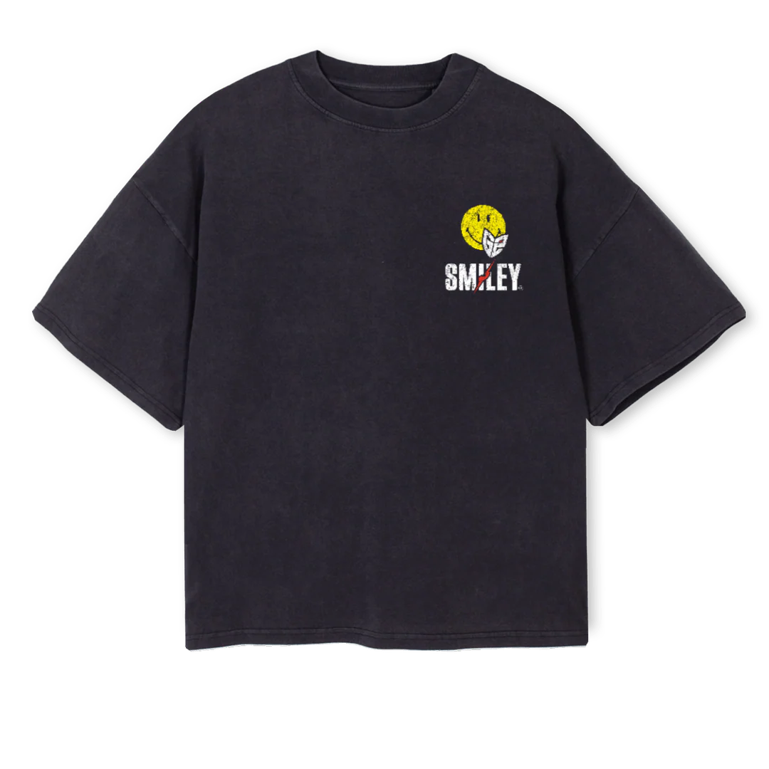 SMLBLKTEE Vintage Black Oversized Boxy Tee.