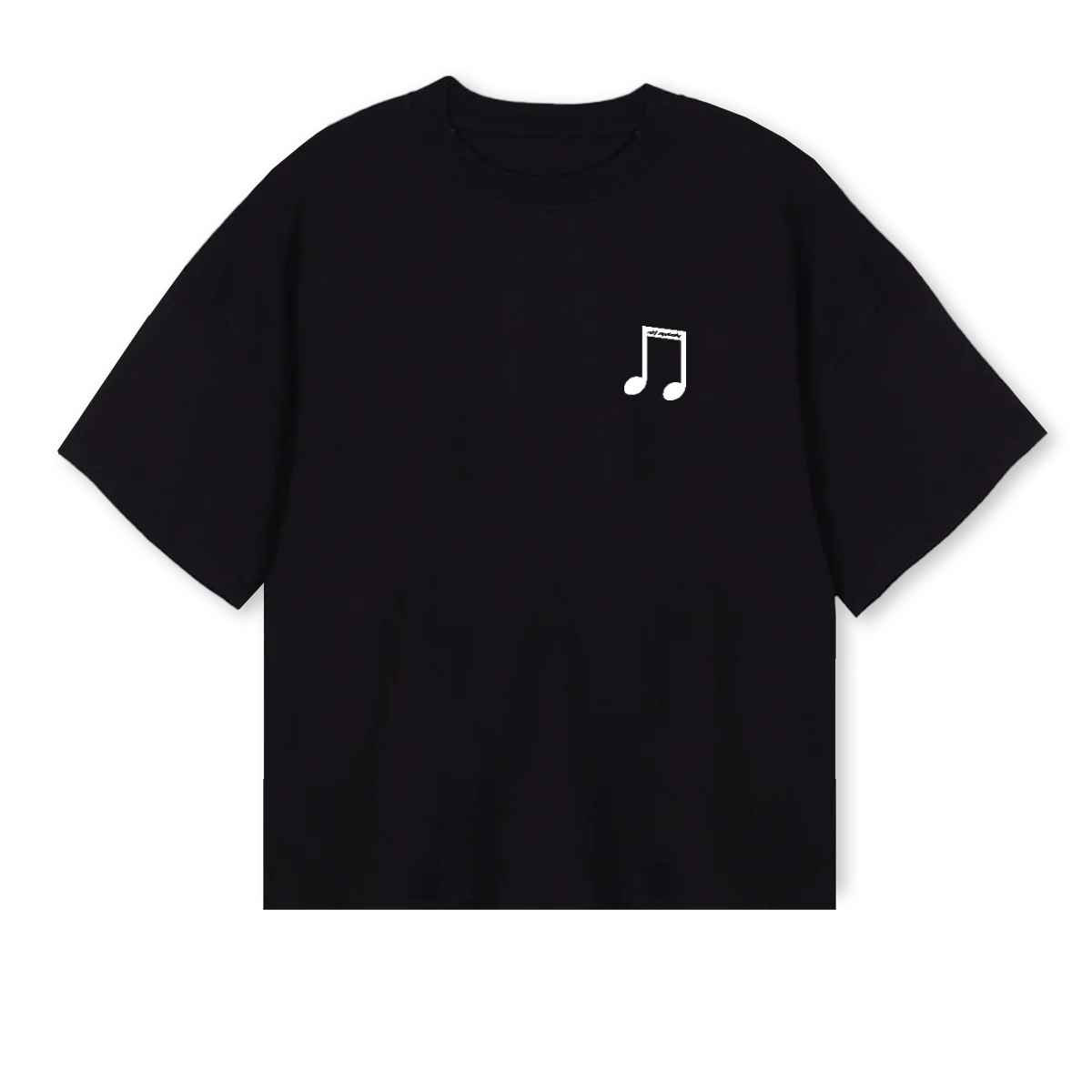 SMOKE AND NOTE OSTB Black Oversized Boxy Tee.