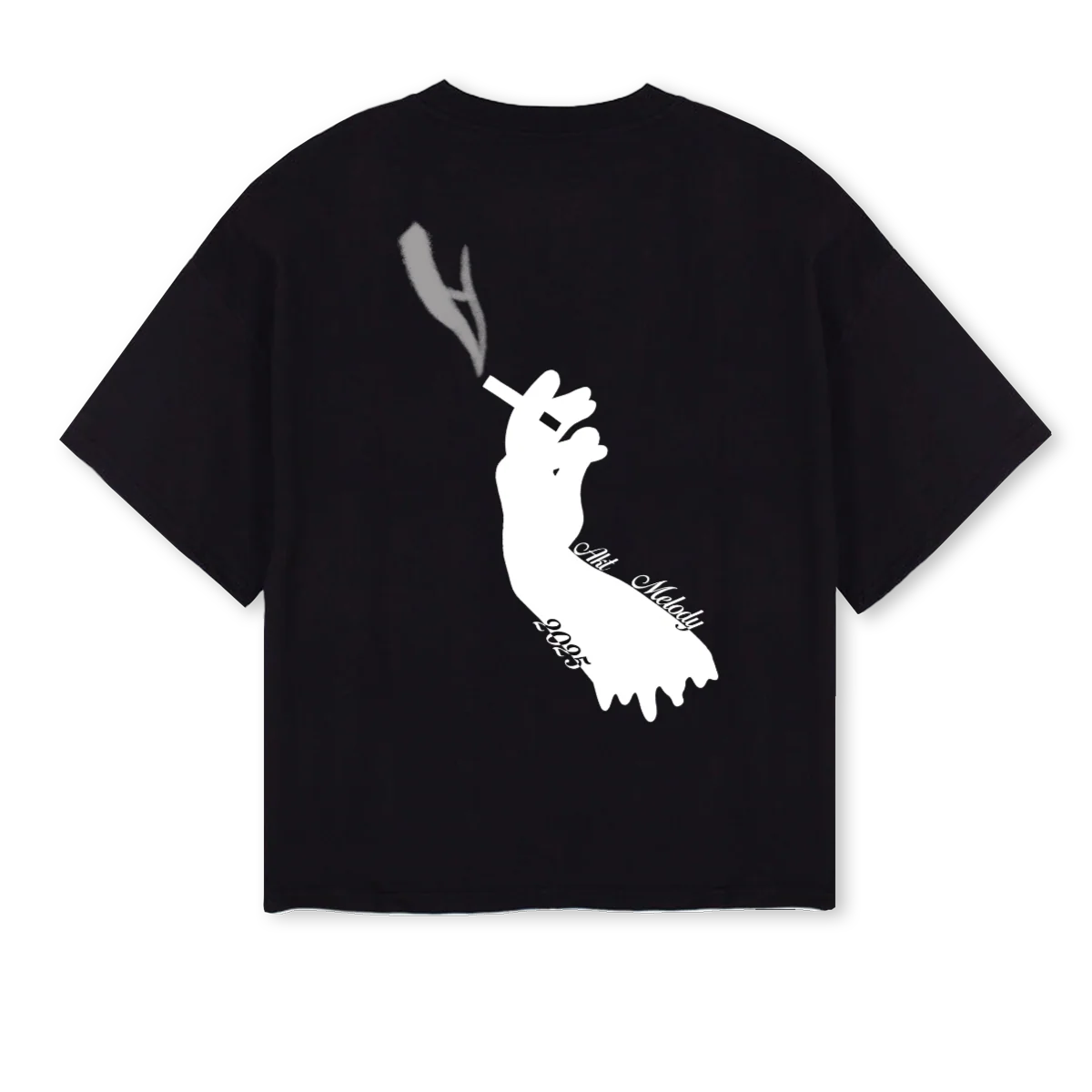 SMOKE AND NOTE OSTB Black Oversized Boxy Tee. - Image 2