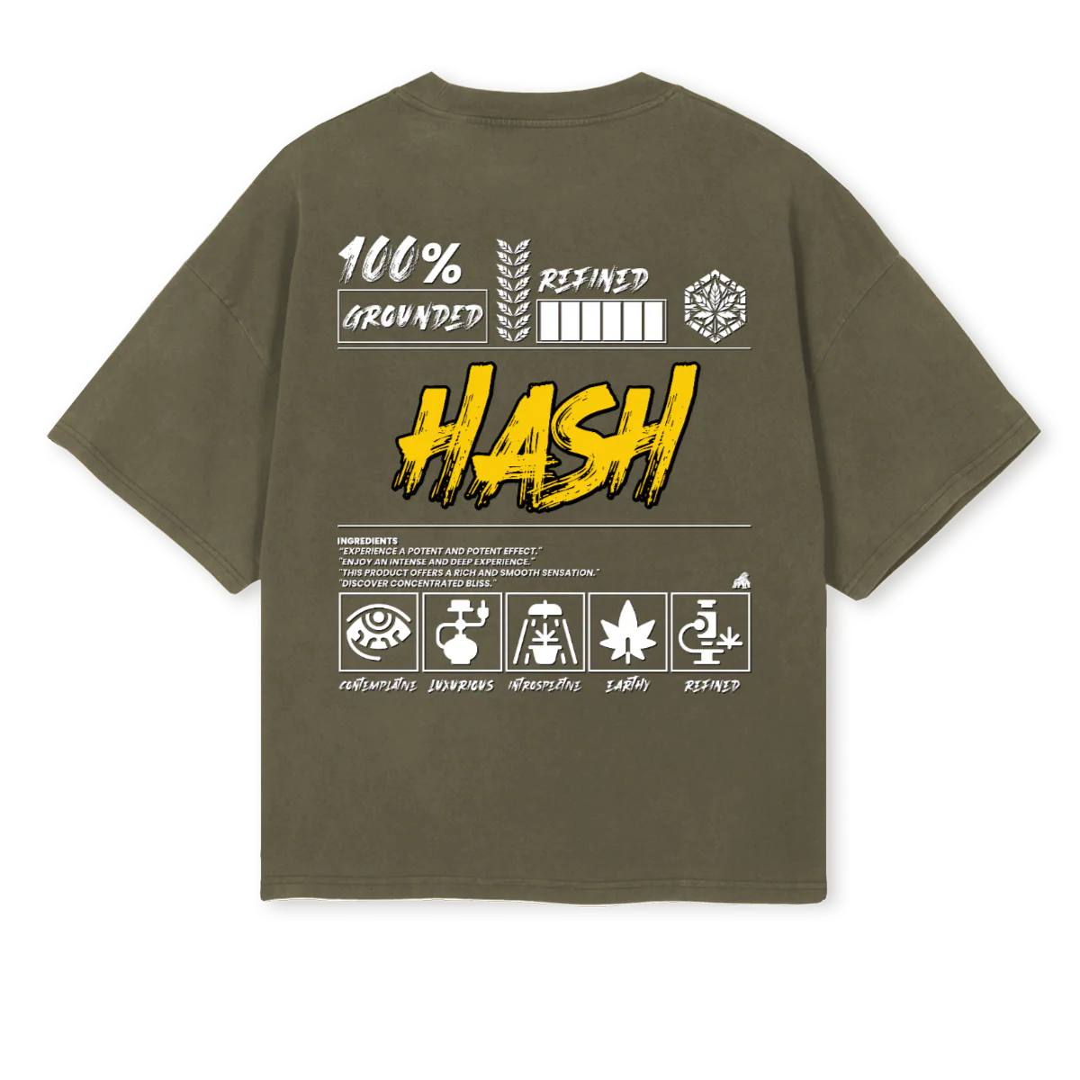 SMOKENTINGZ Vintage Olive Oversized Boxy Tee. - Image 2