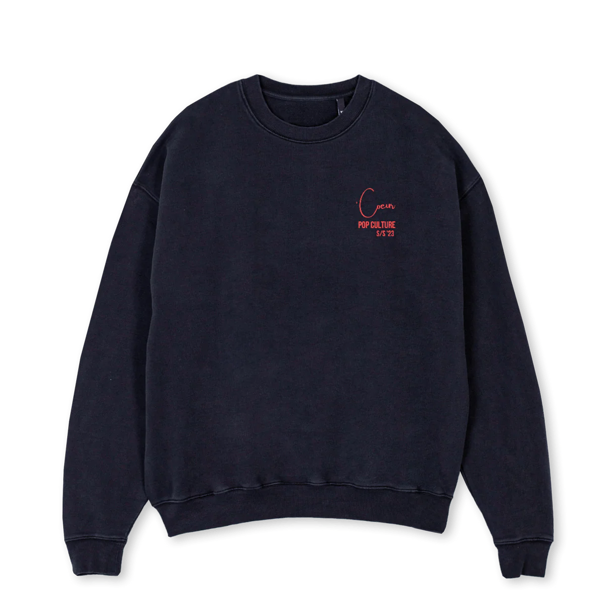 SMSPF SWEAT Vintage Black Oversized Crewneck Sweater.