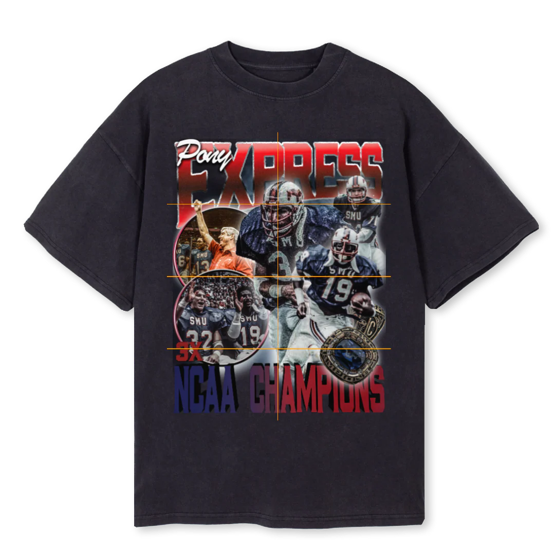 SMUHOCOBLACK Vintage Black Oversized Tee.