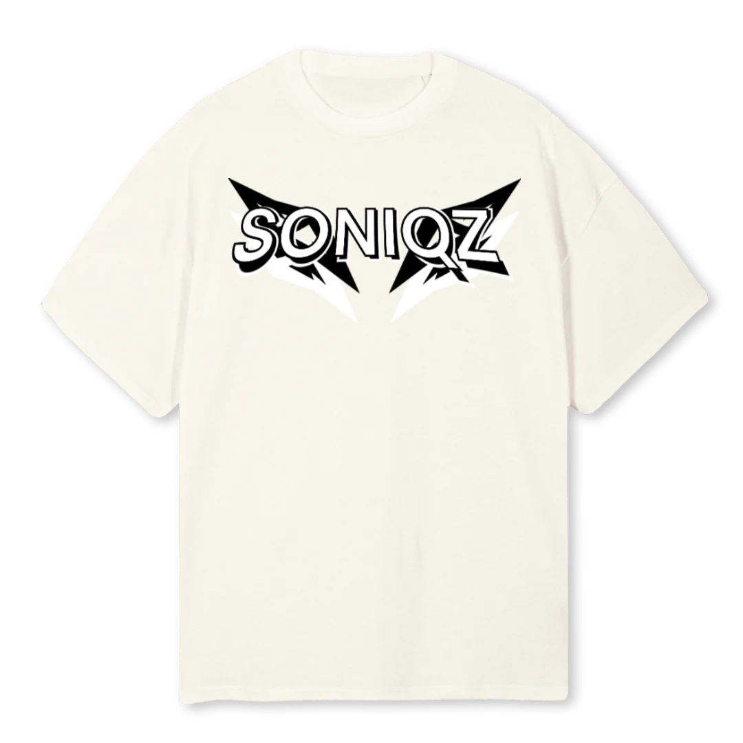 SNQZ T Cream Oversized Tee.