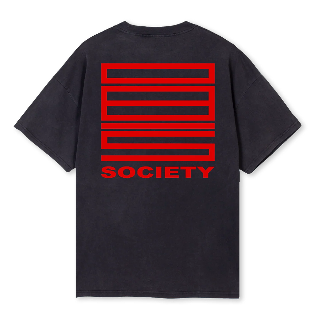 SOCIETYRED Vintage Black Oversized Tee. - Image 2