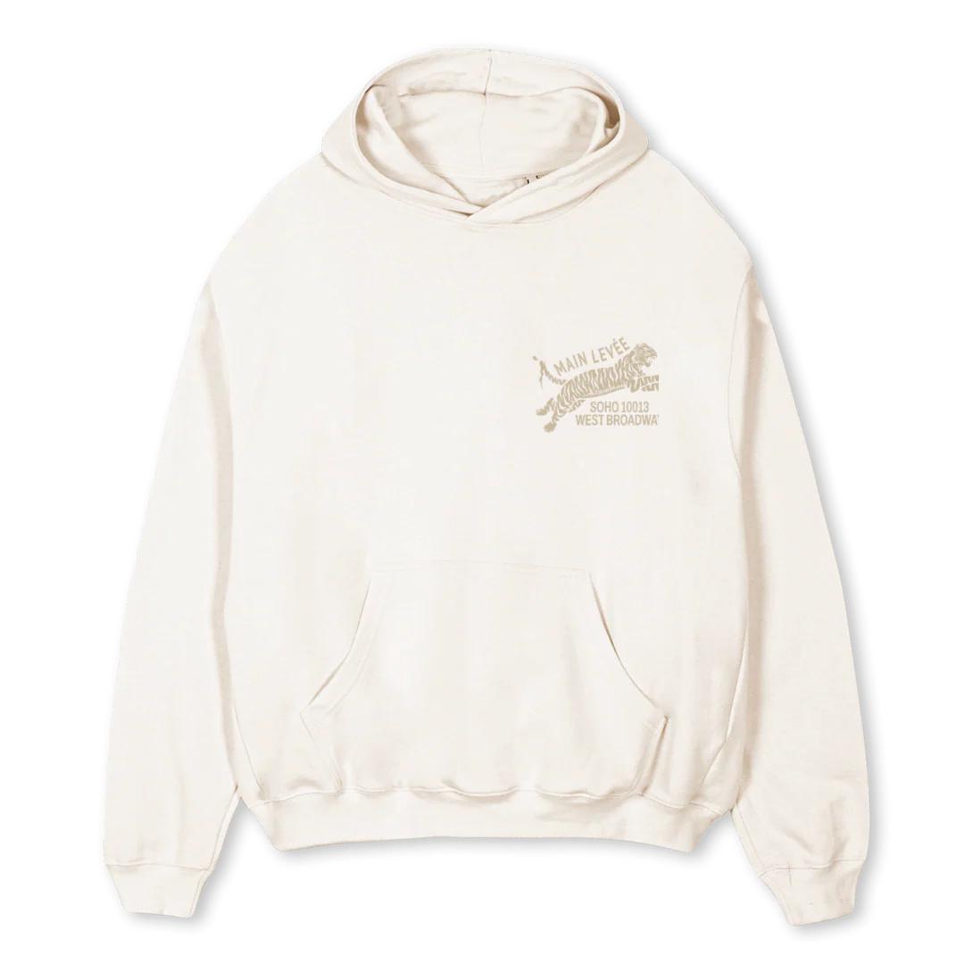 SOHOWBROADWAYTIGER Vintage White Oversized Hoodie.