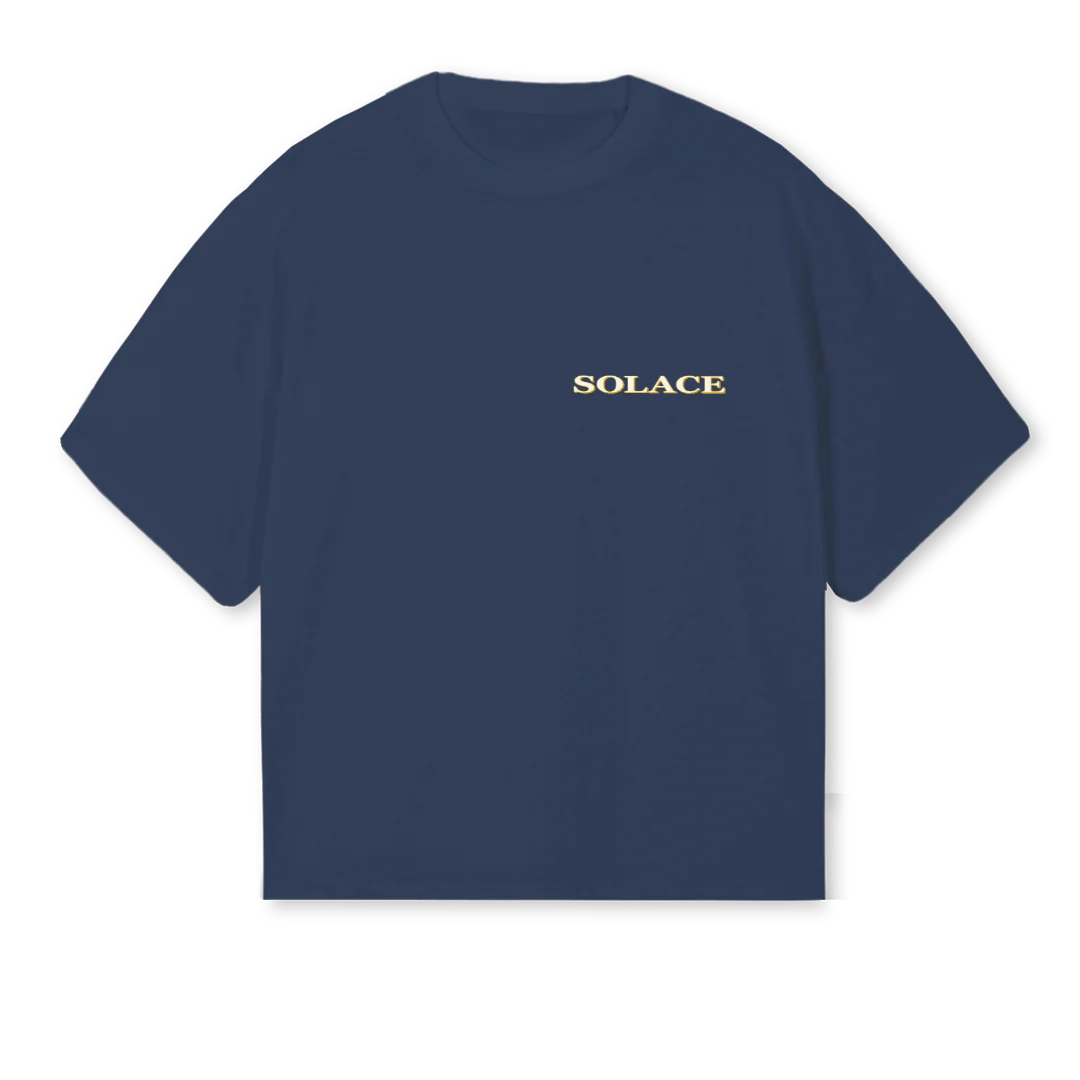 SOLACEROYALNAVY Navy Blue Oversized Boxy Tee.