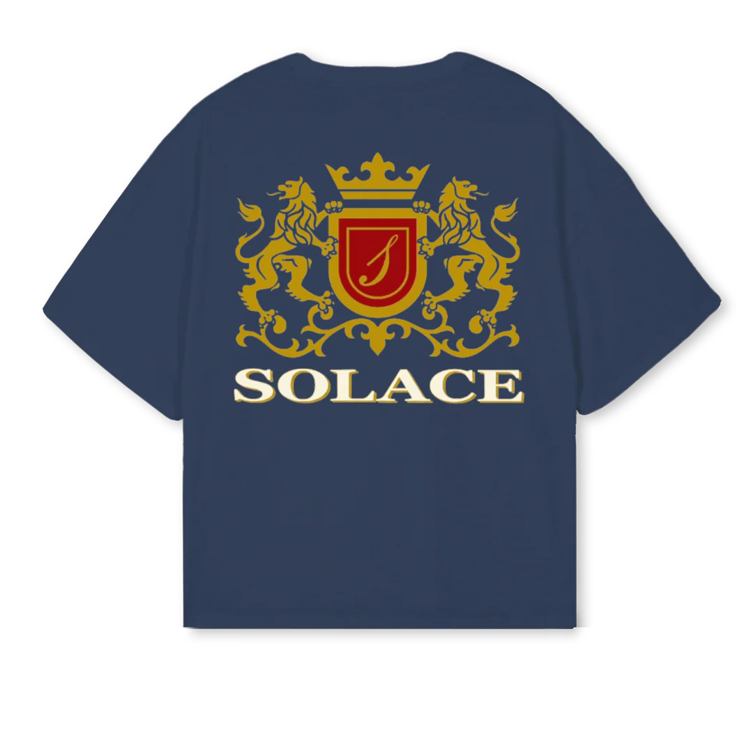 SOLACEROYALNAVY Navy Blue Oversized Boxy Tee. - Image 2