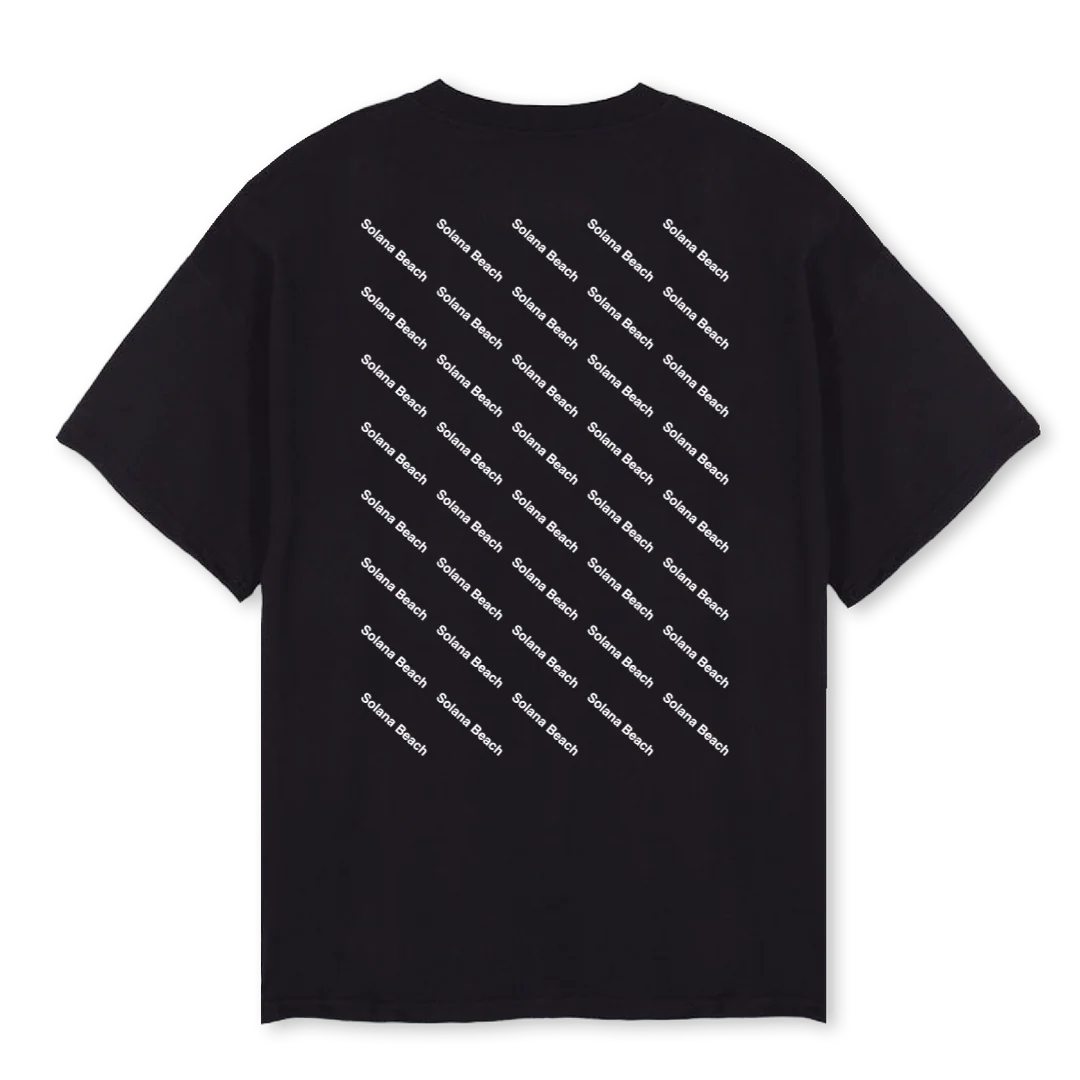SOLENCIAGA BEACH Black Oversized Tee. - Image 2