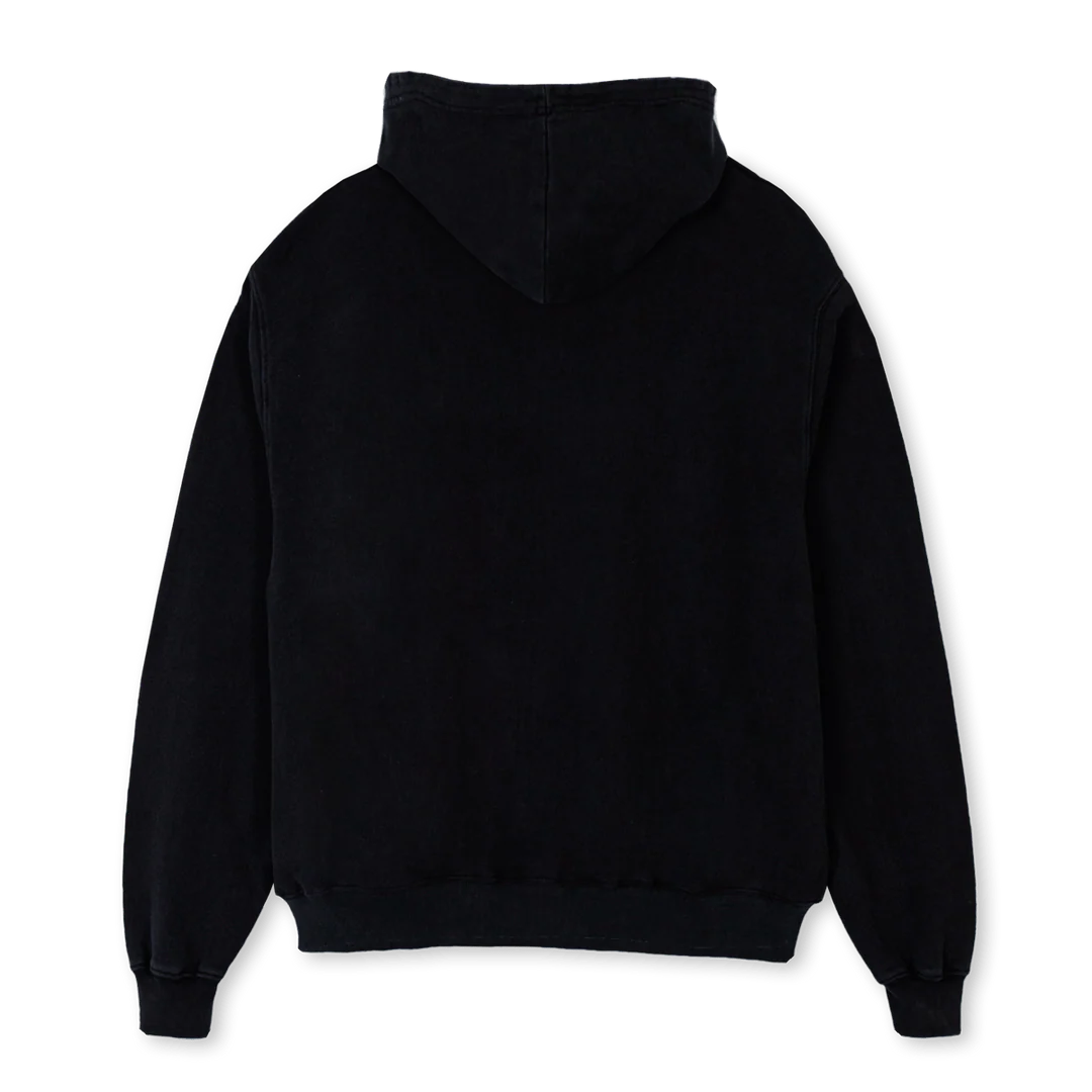 SOLID Black Oversized Zipped Hoodie. - Image 2