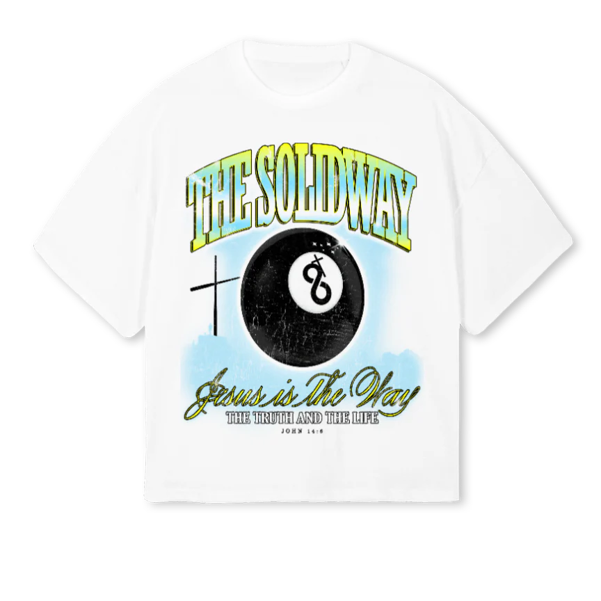 SOLIDWAY White Oversized Boxy Tee.
