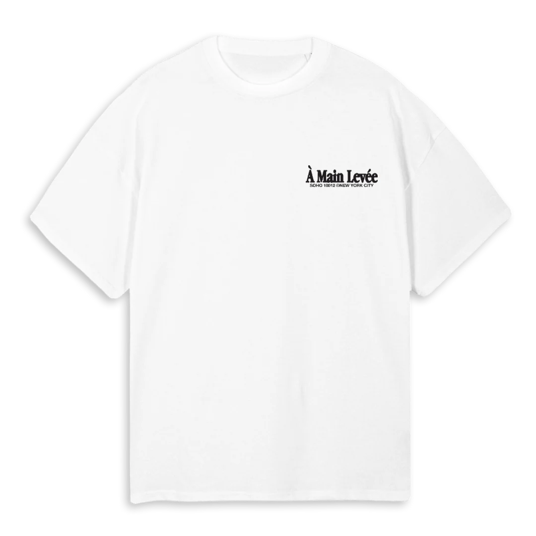 SOLISMEMBRIS White Oversized Tee.