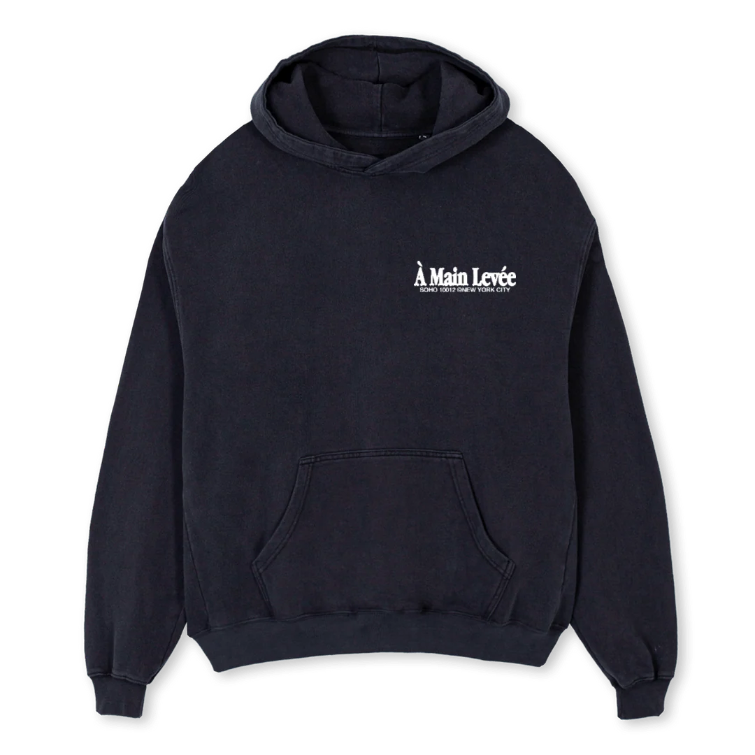 SOLISMEMBRISHD Vintage Black Oversized Hoodie.