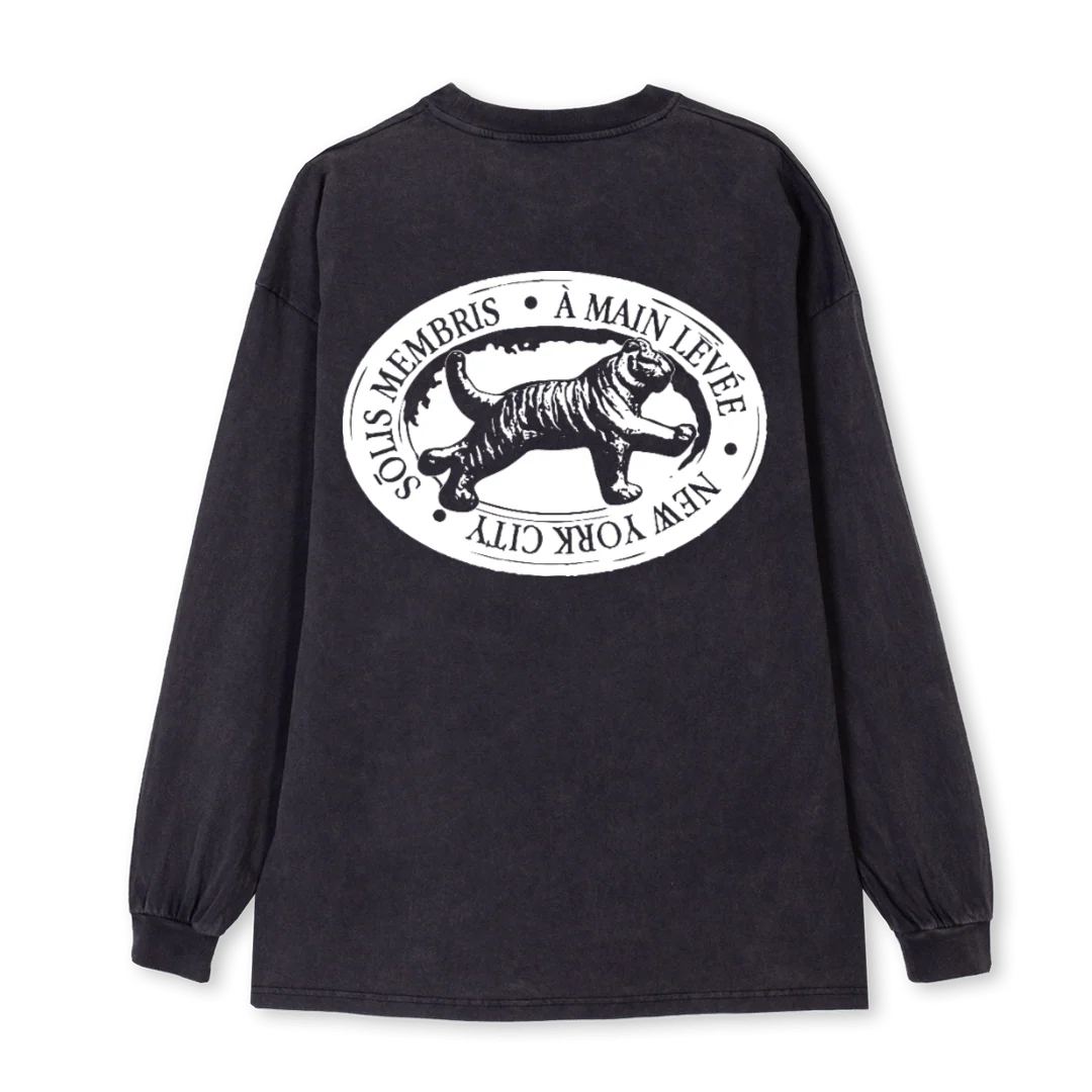 SOLISMEMBRISLS Vintage Black Oversized LS Tee. - Image 2