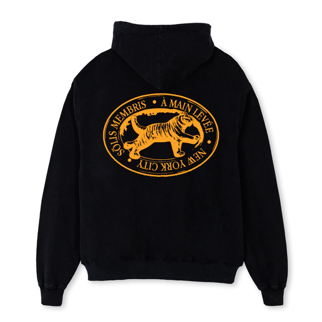 SOLISTIGERMEMBERHOOD Black Oversized Hoodie. - Image 2