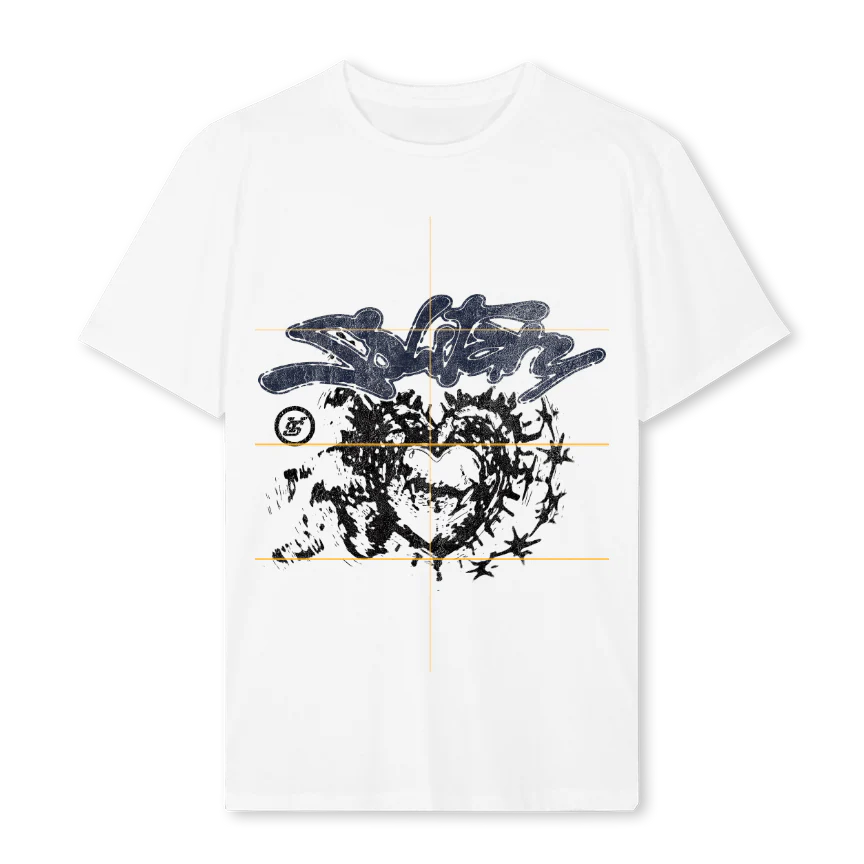 SOLITARY_3 White Regular Tee.