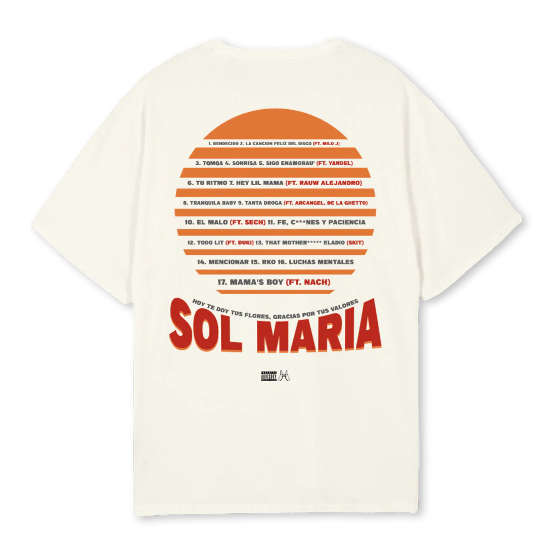 SOLMARIA Cream Oversized Tee. - Image 2