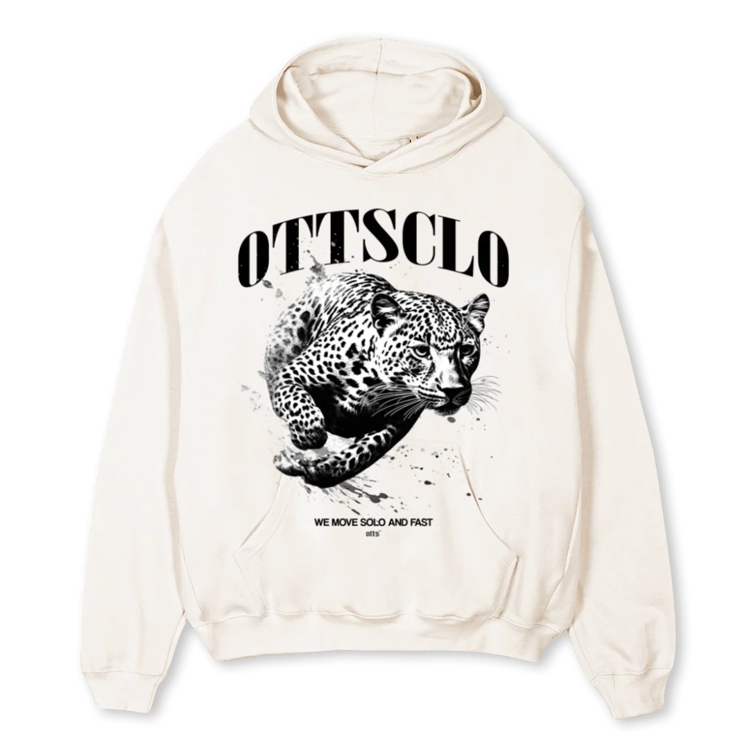 SOLONFAST OSH Vintage White Oversized Hoodie.