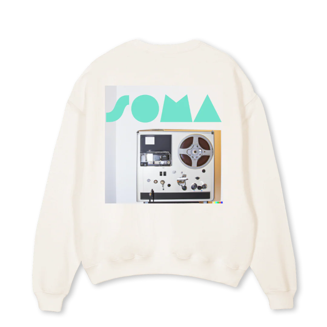 SOMASAMPLETHREE Vintage White Oversized Crewneck Sweater. - Image 2