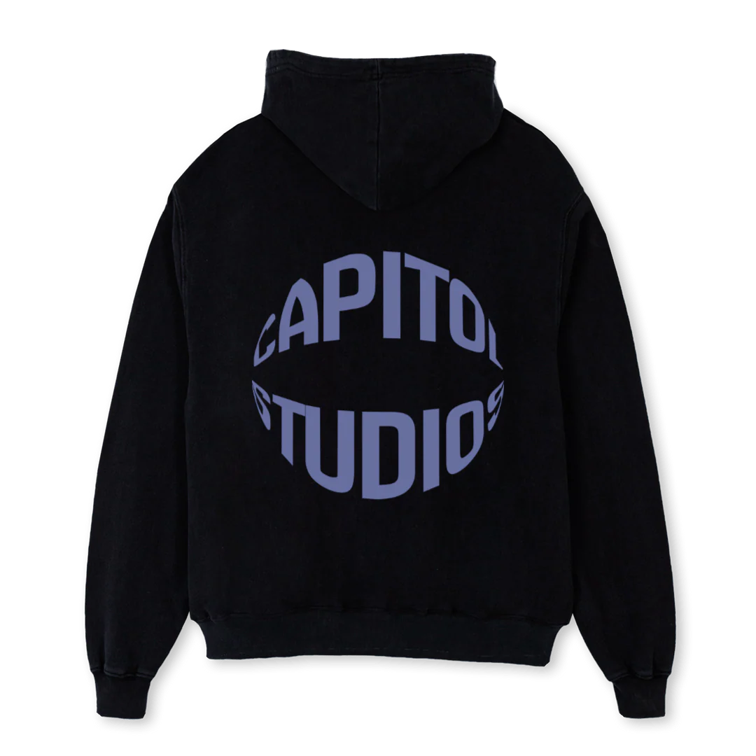SOMBRERONEGRO Black Oversized Hoodie. - Image 2