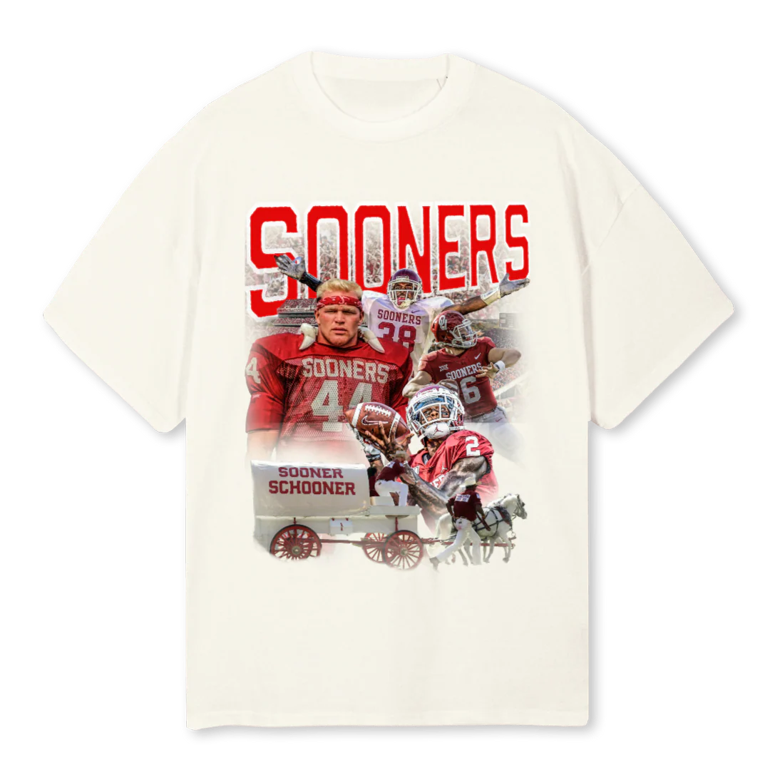 SOOOOONER Cream Oversized Tee.