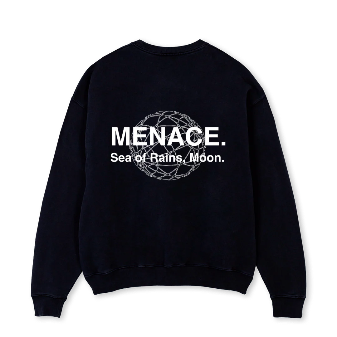 SOR WHITEE Black Oversized Crewneck Sweater. - Image 2