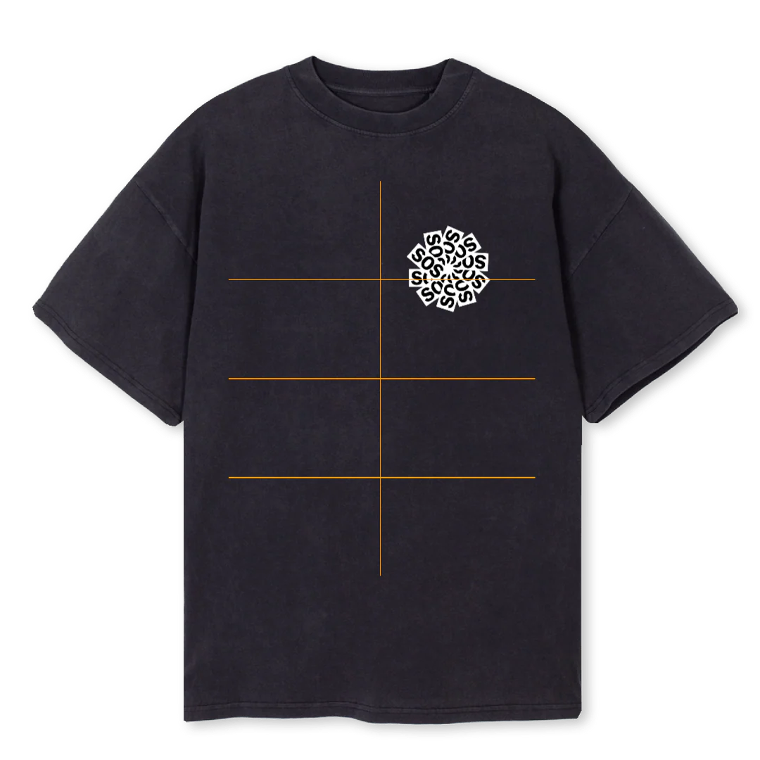 SOS Vintage Black Oversized Tee.