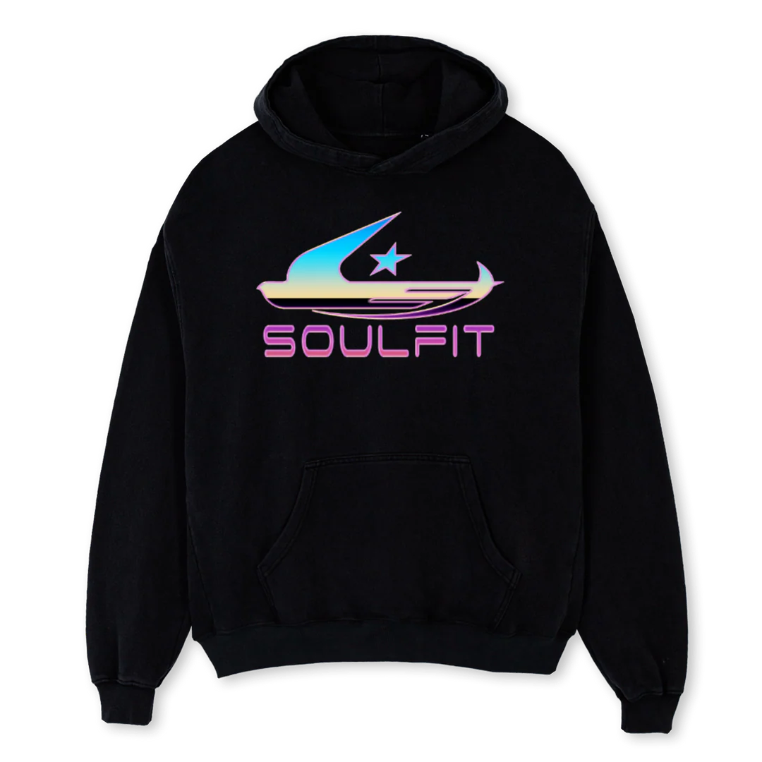 SOULHOOD Black Oversized Hoodie.