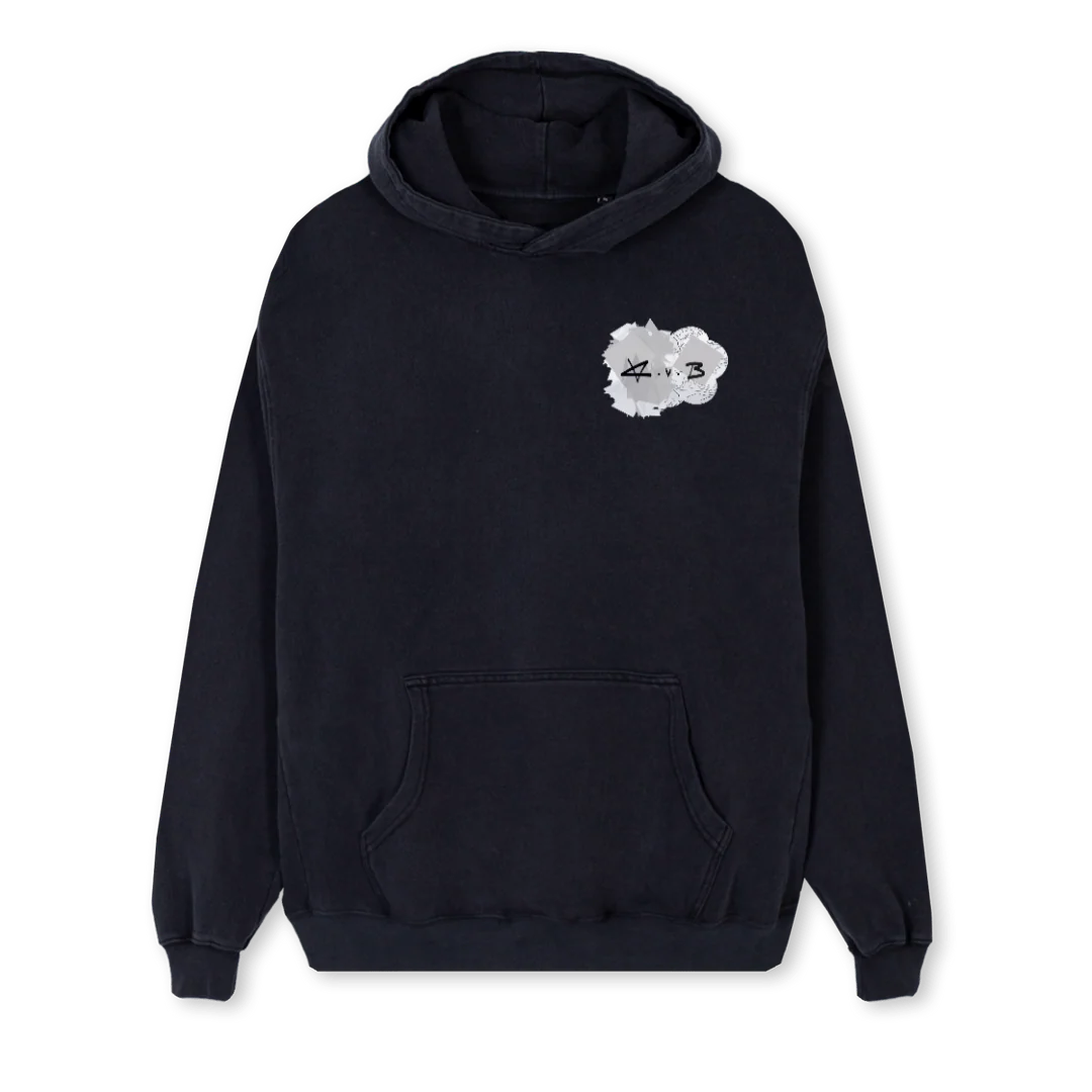 SP Vintage Black Regular Hoodie.