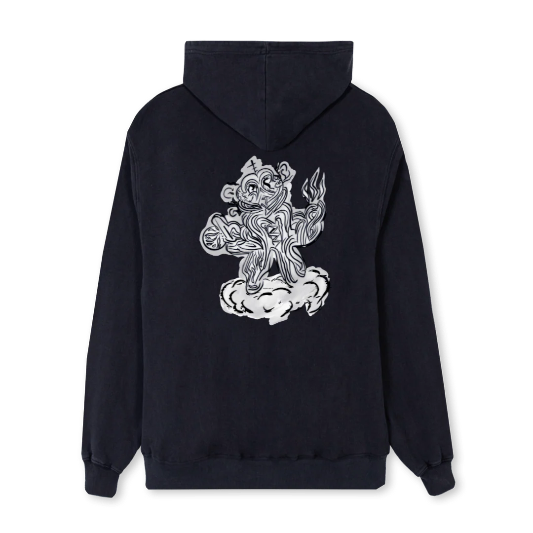 SP Vintage Black Regular Hoodie. - Image 2