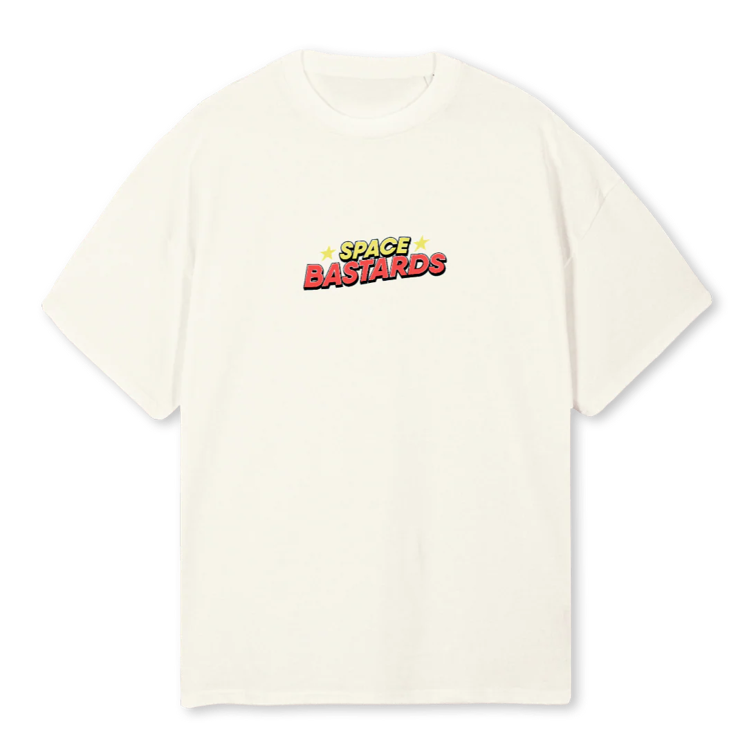 SPACEBASTARDS Cream Oversized Tee.