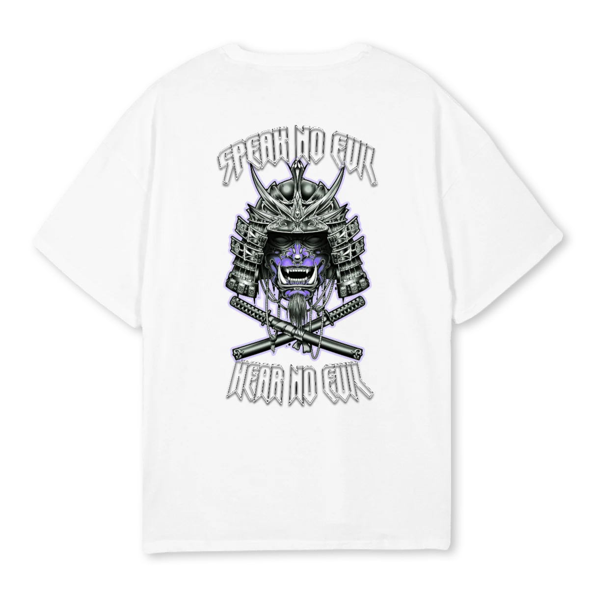 SPEAK NO EVIL White Oversized Tee. - Image 2